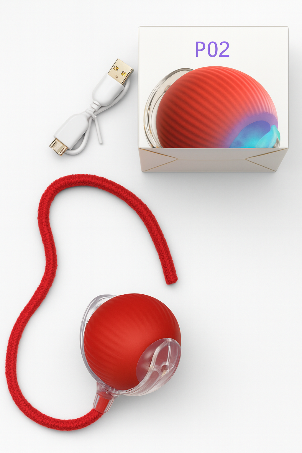 Pelota Inteligente 360° para Mascotas – Juguete automático e interactivo para perros y gatos, con movimiento autónomo y carga USB.