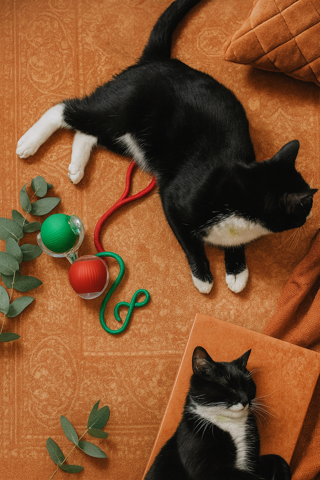 Pelota Inteligente 360° para Mascotas – Juguete automático e interactivo para perros y gatos, con movimiento autónomo y carga USB.